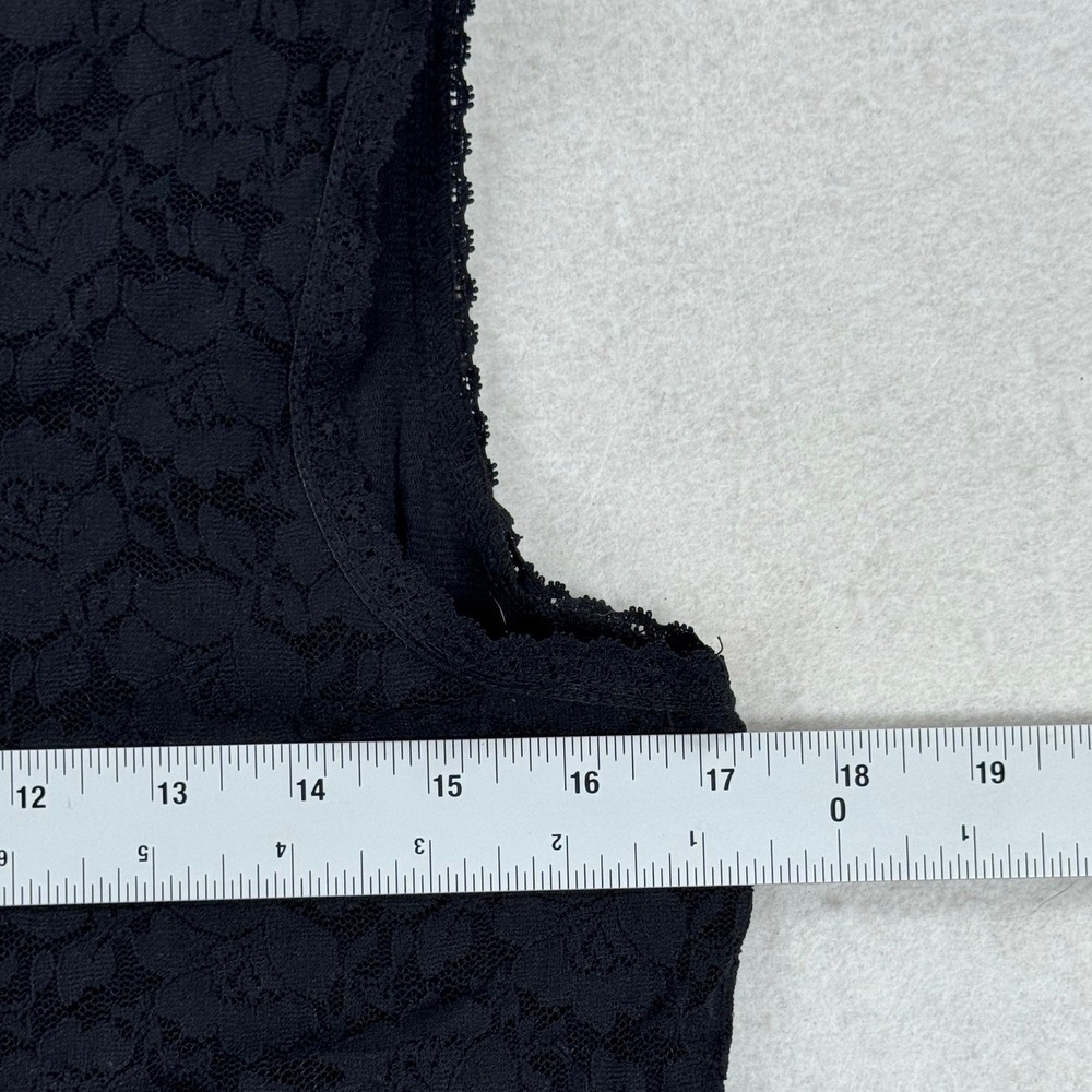 Kate Hill Petite Black Floral Lace Sleeveless Shell‎ Top PM - Picture 5 of 6